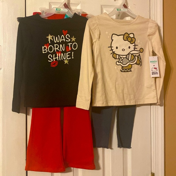 365 KIDS from Garanimals girls 2 piece sets and a bonus unicorn shirt; size: 6 - Picture 1 of 6